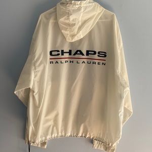 Chaps Ralph Lauren Vintage Men’s White Pullover Windbreaker